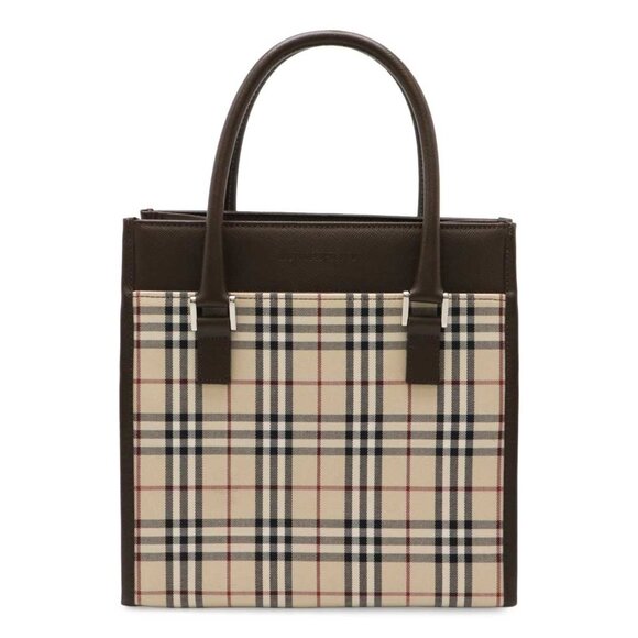 BURBERRY Black Leather Tote Bag - Picture 2 of 8